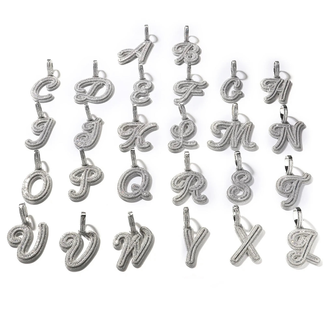 BIGS- Baguette letter pendant