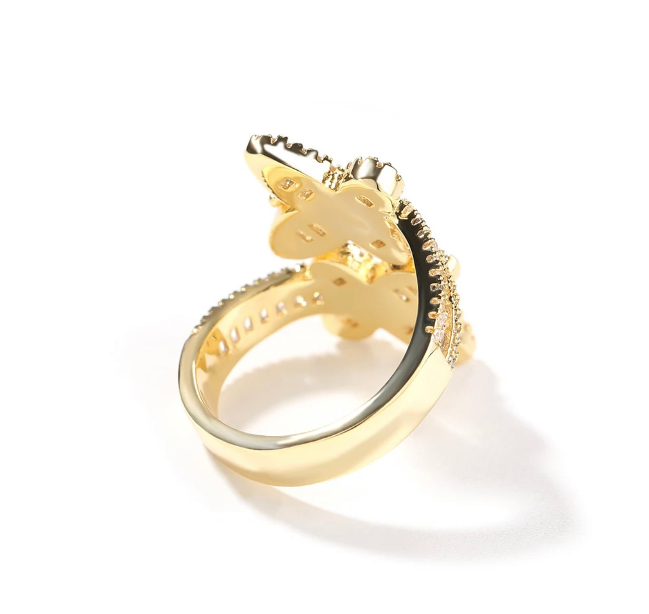 SEEING DOUBLE- Double butterlfy ring