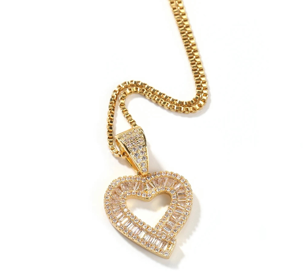 MATCHY-MATCHY- 3.3 cm Heart pendant & earrings set