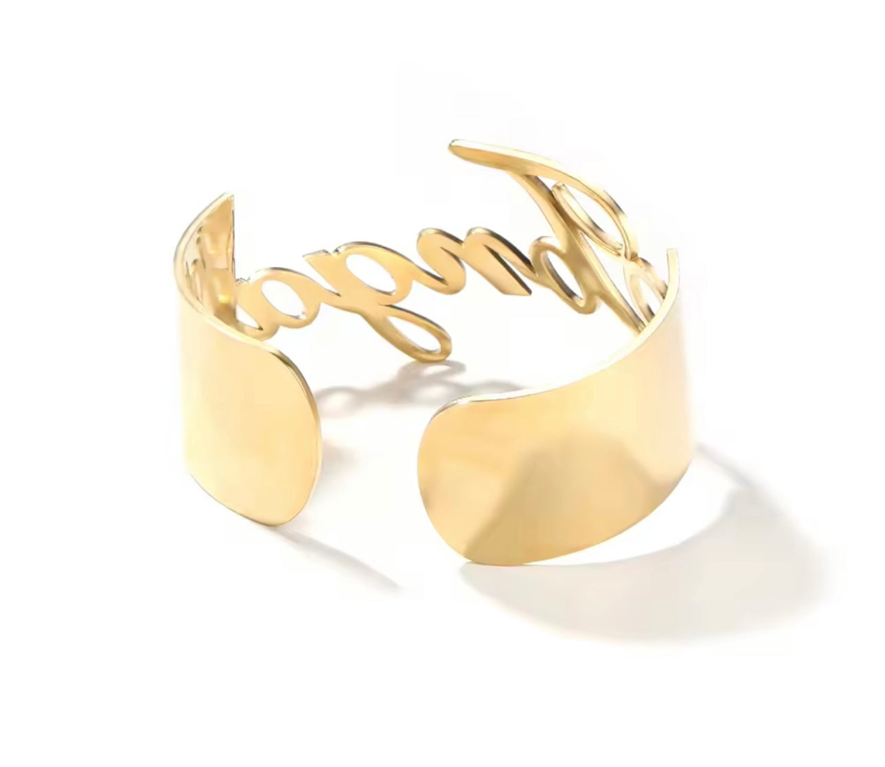 CUFFED- 31.8 mm Stainless Steel personalized name cuff bracelet