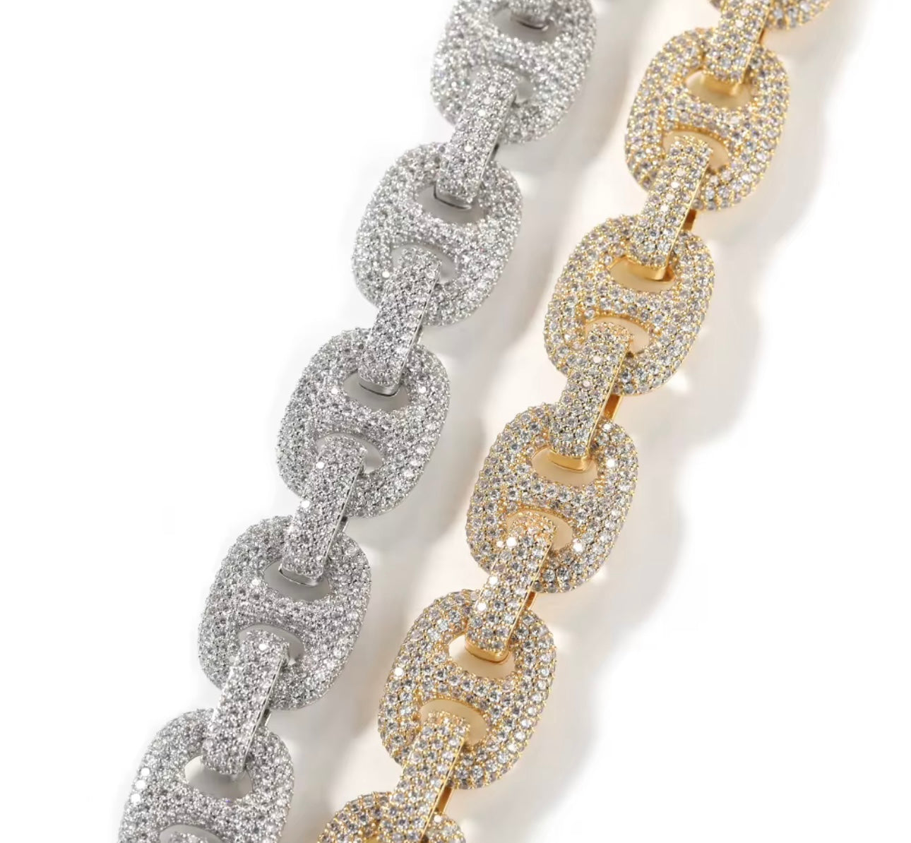 PESOS NO POUNDS BRACELET- 16 mm Icy Coffee bean bracelet