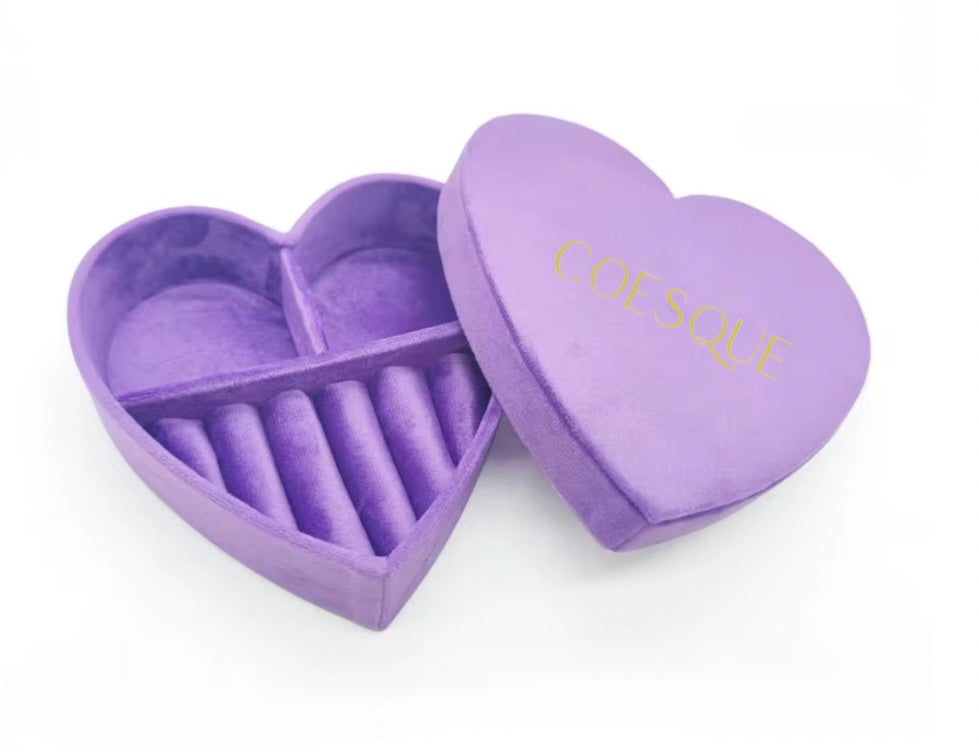 ICE TRAY- Heart shaped plush jewelry case