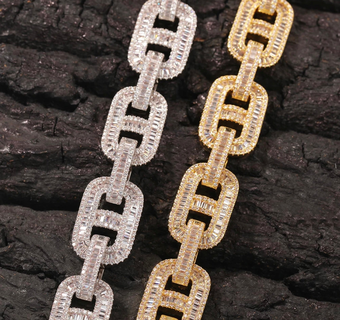 PESOS- 15 mm Baguette Coffee bean anklet