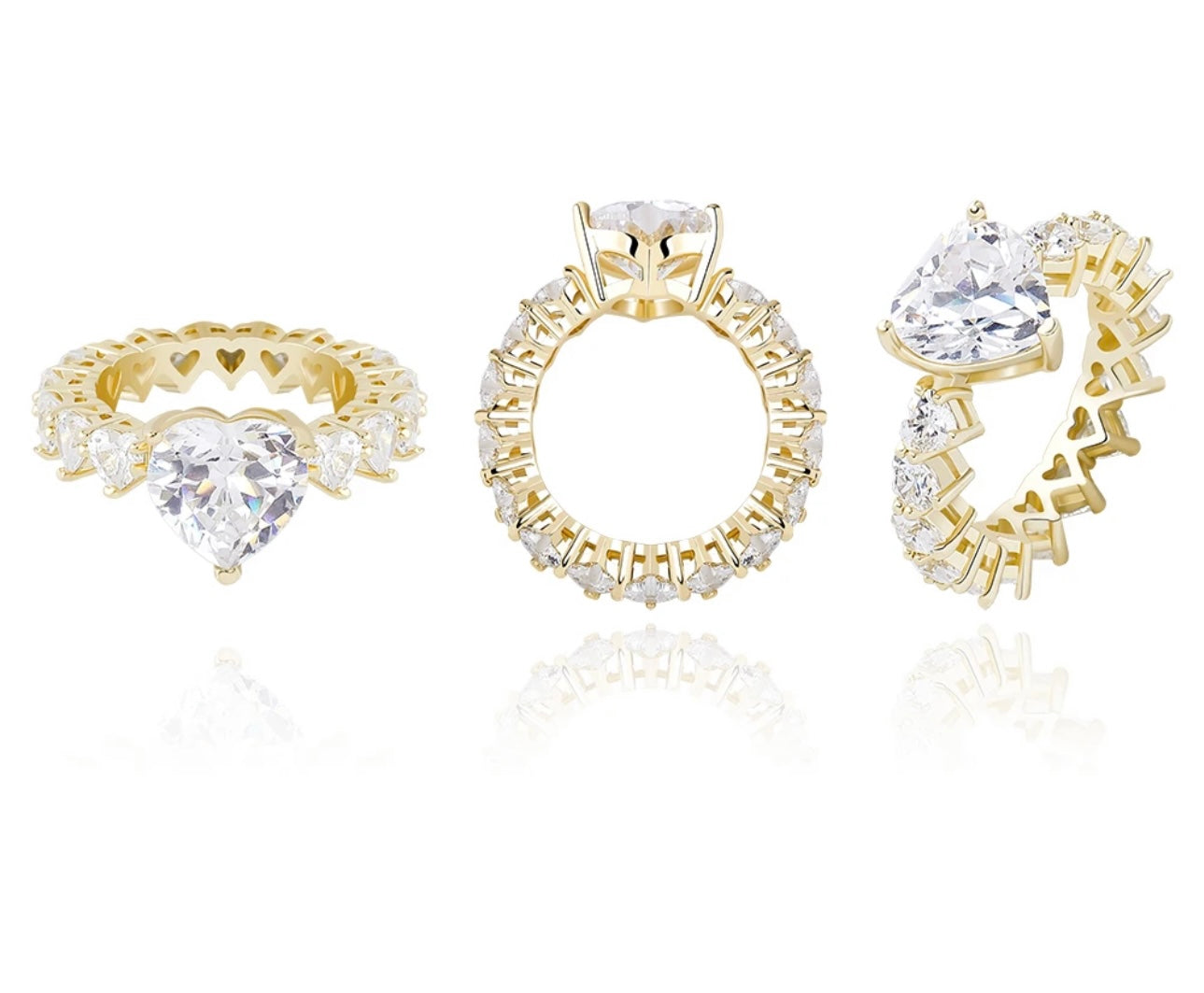 WIFEY- Heart tennis ring