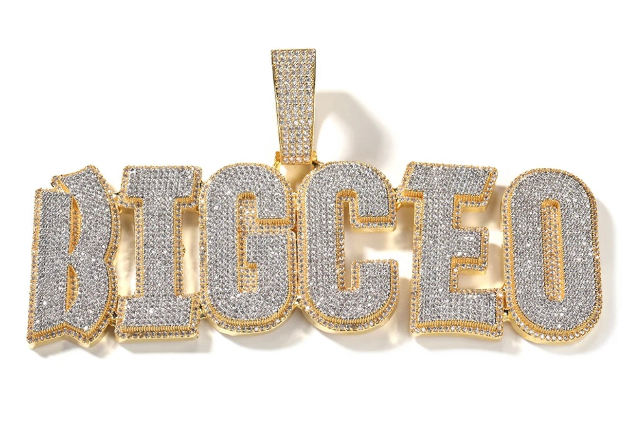 DOUBLE LAYER- Double layer nameplate pendant