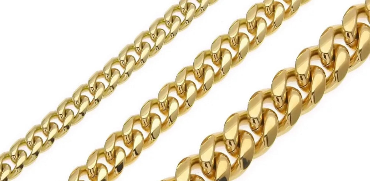 PLAIN JANE BRACELET- Stainless steel 8 mm- 14 mm Miami style Cuban link bracelet