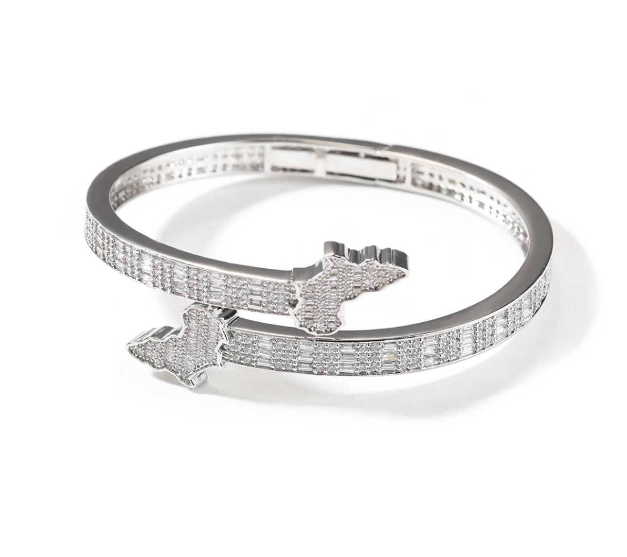 MOTHER LAND BANGLE- 6 mm Africa map bangle