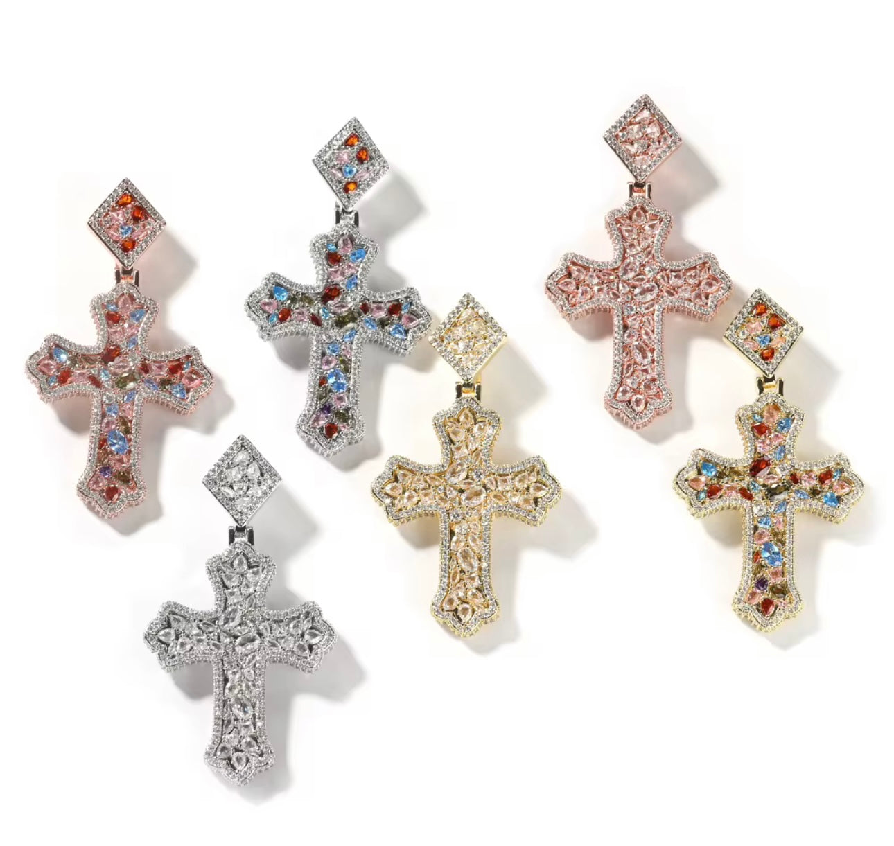 CROSS PATONCE- 8.1 cm Patonce cross pendant