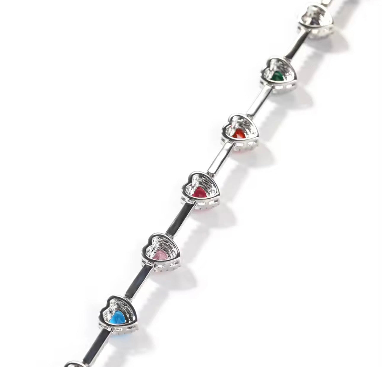 SKITTLES BRACELET- Multi-color heart