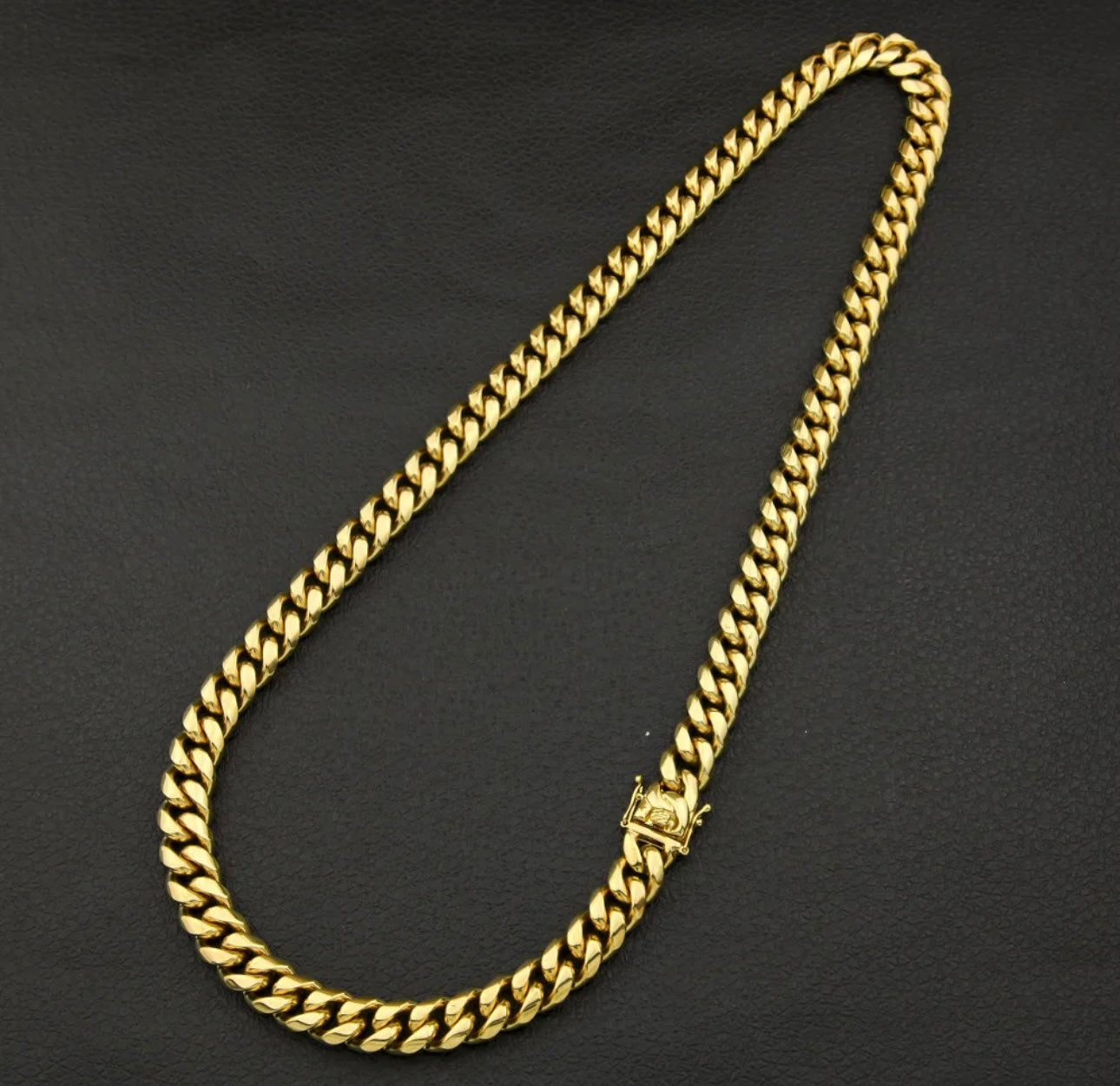 PLAIN JANE- Stainless steel 8-14 mm Classic Cuban link chain
