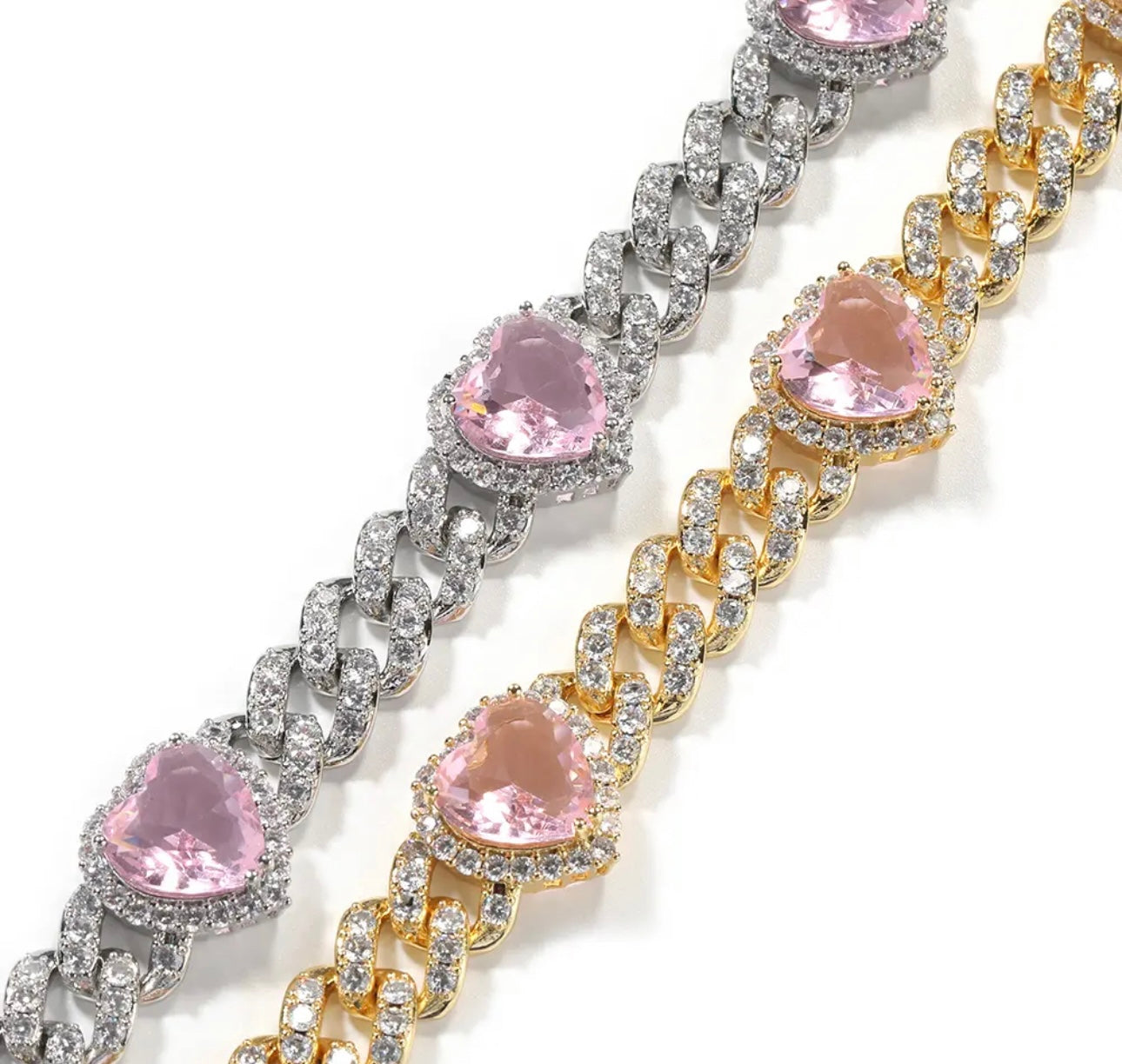 CHEDDAR - Pink heart anklet