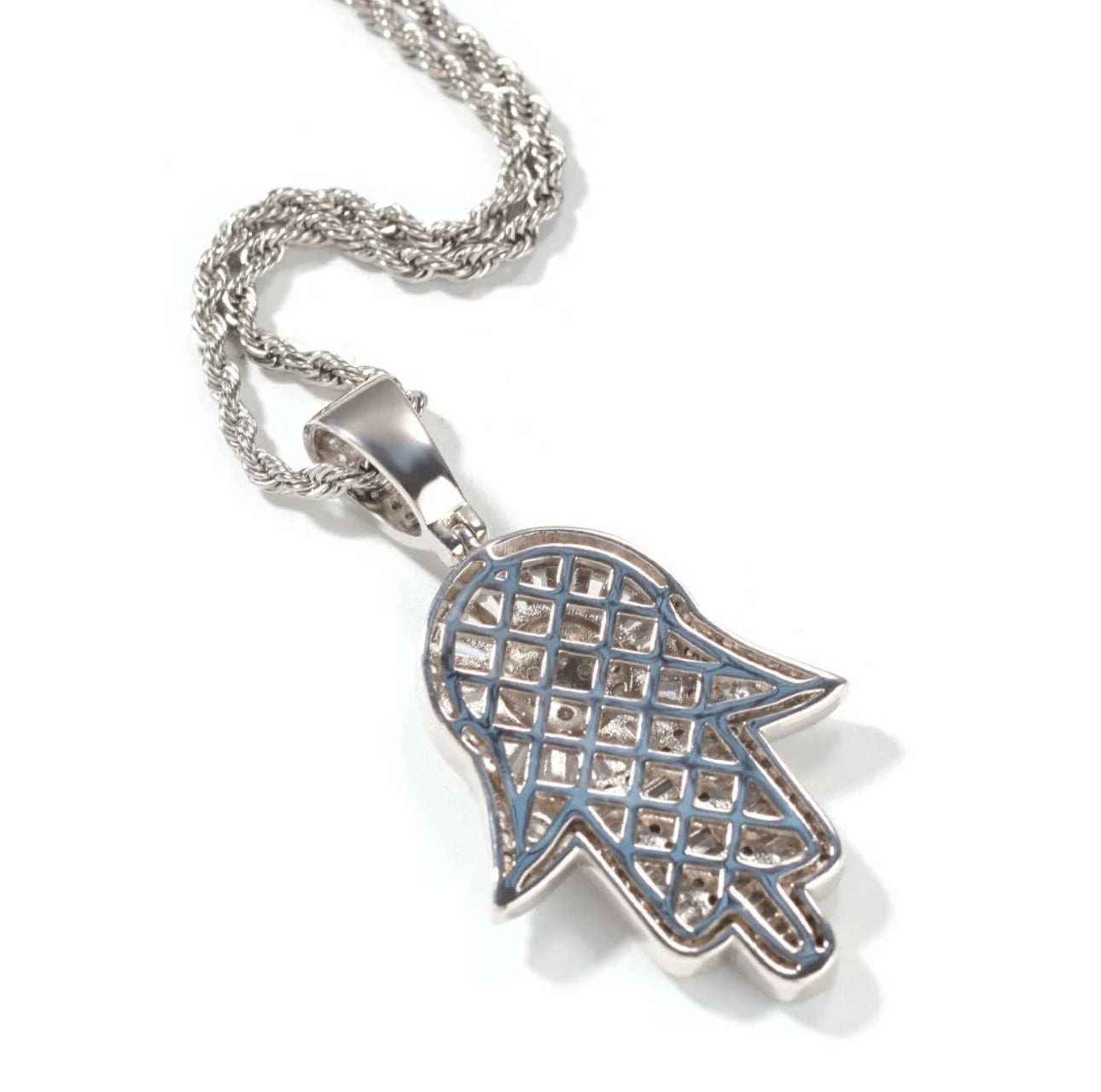 HAMSA - 6.4 cm Baguette Hamsa hand pendant