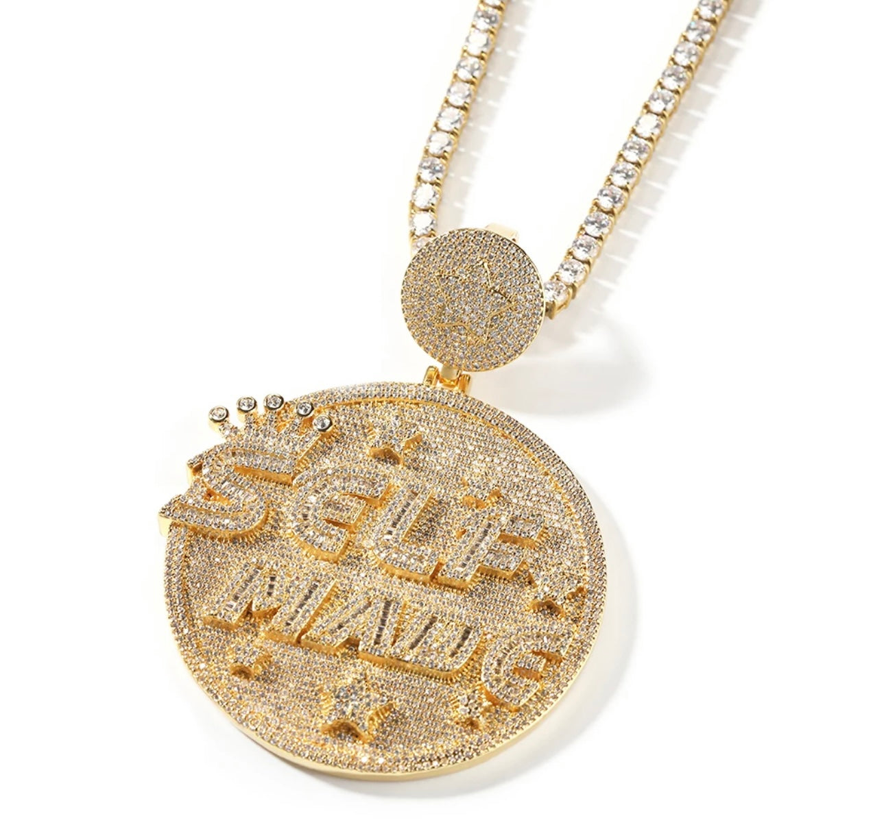 SELF-MADE- 8.6 cm Self-made disc pendant