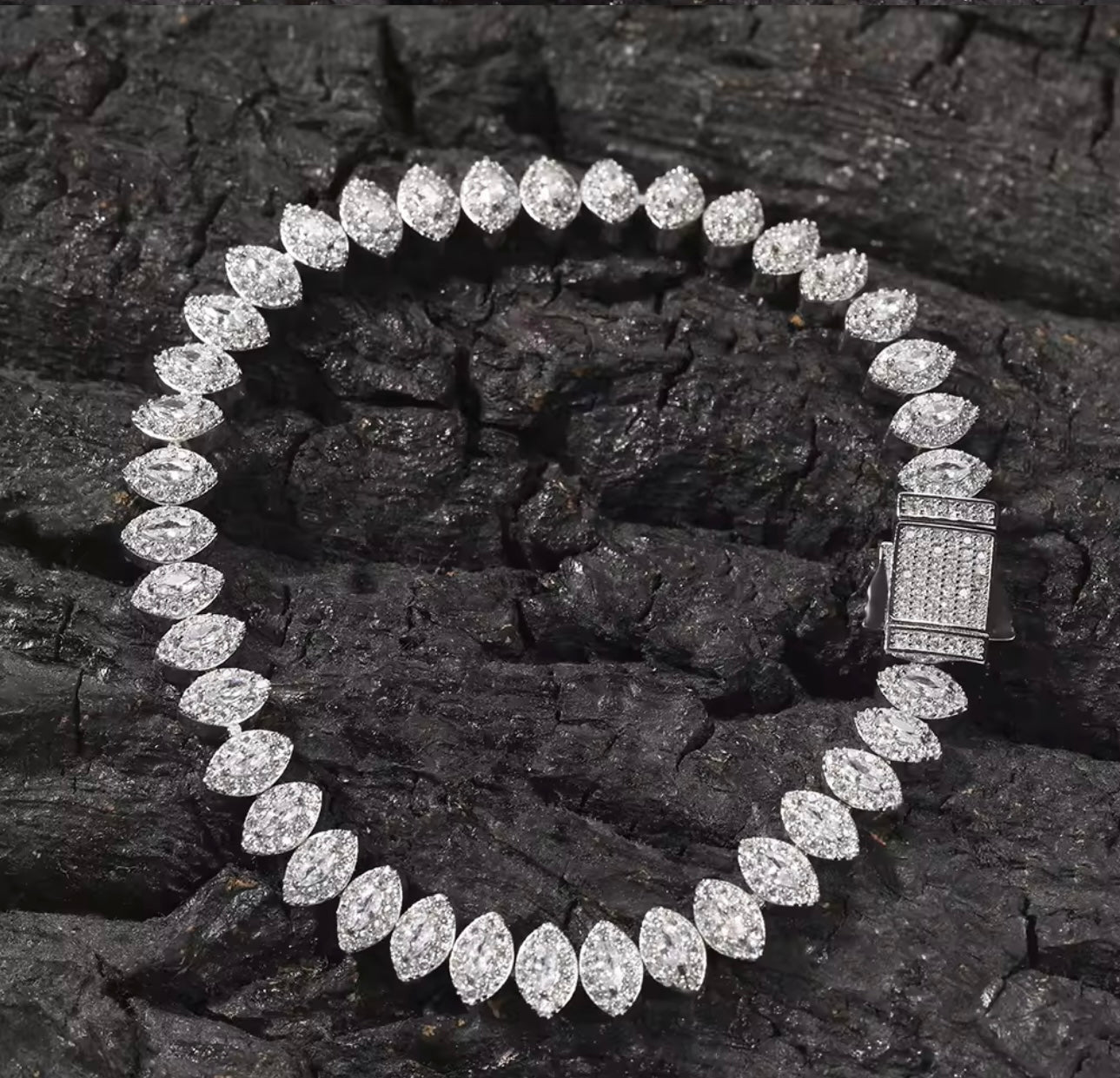 TEAR DROP BRACELET- 8 mm Tear drop tennis bracelet