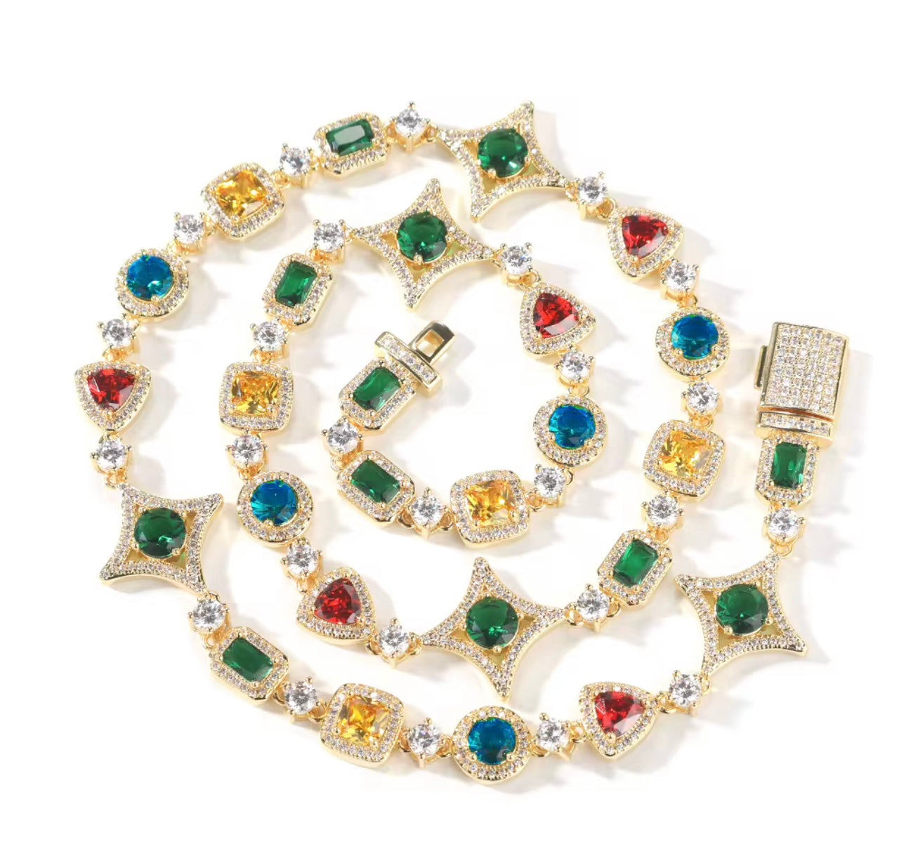 TURQUOISE - 9.5 mm Mixed stone necklace