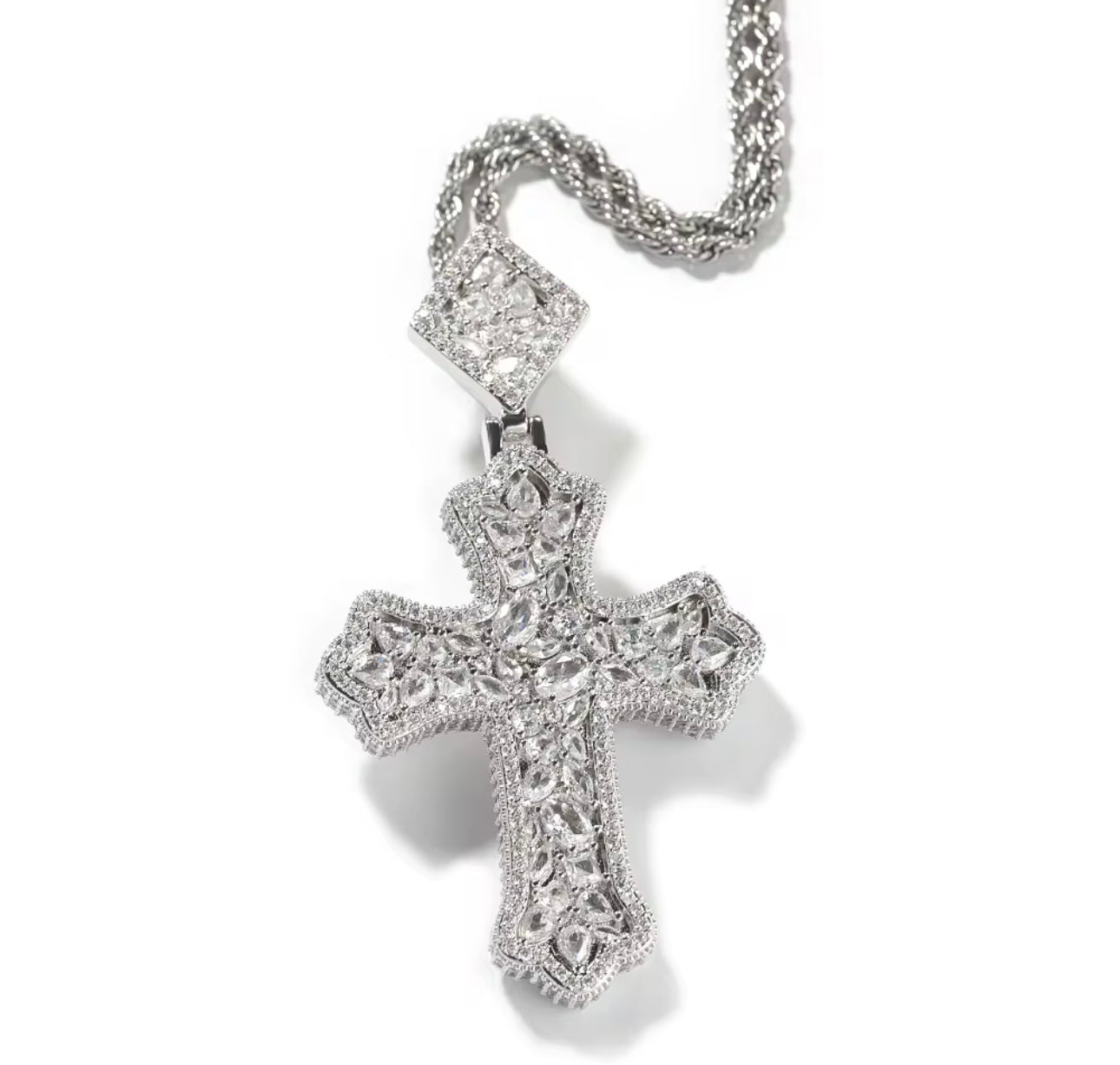 CROSS PATONCE- 8.1 cm Patonce cross pendant