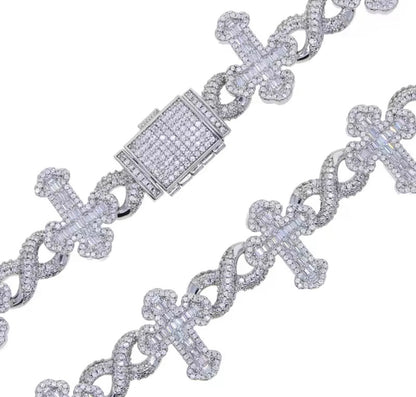 FOREVER CROSS BRACELET-Infinity link cross bracelet