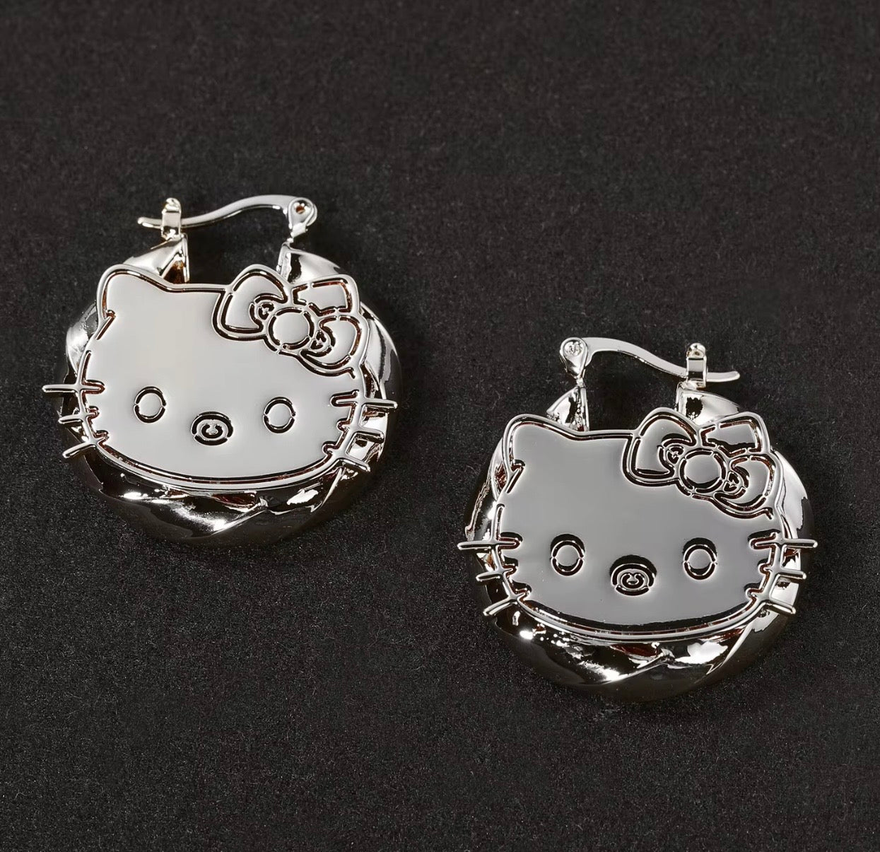 KITTY BAMB- Inspired Hello Kitty hoop earrings