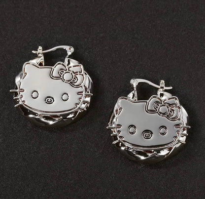 KITTY BAMB- Inspired Hello Kitty hoop earrings