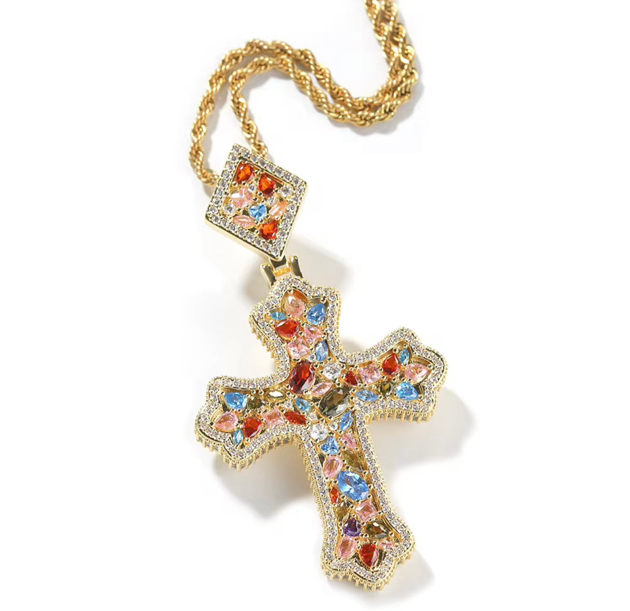 CROSS PATONCE- 8.1 cm Patonce cross pendant