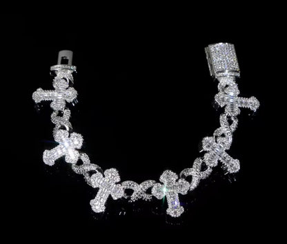 FOREVER CROSS BRACELET-Infinity link cross bracelet