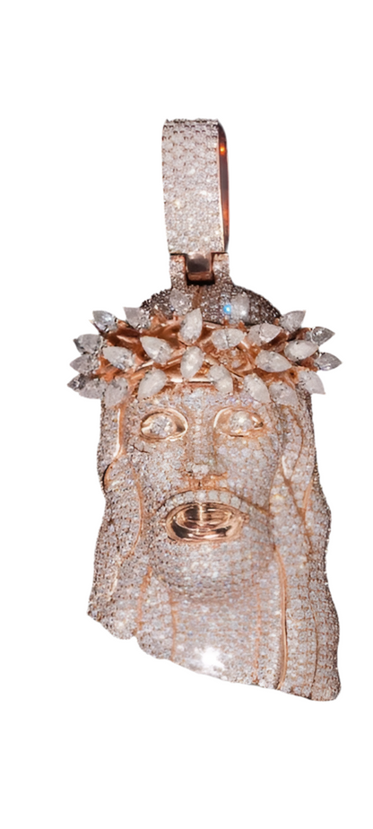 MOIS ZEUS - Icy Moissanite Jesus Pendant