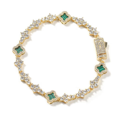 CLOVER LINK- Clover link, cluster tennis bracelet