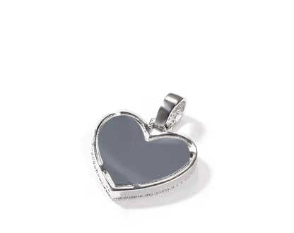 LOVER GIRL- 4.4 cm Baguette heart pendant