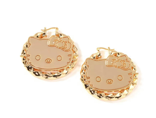 KITTY BAMB- Inspired Hello Kitty hoop earrings
