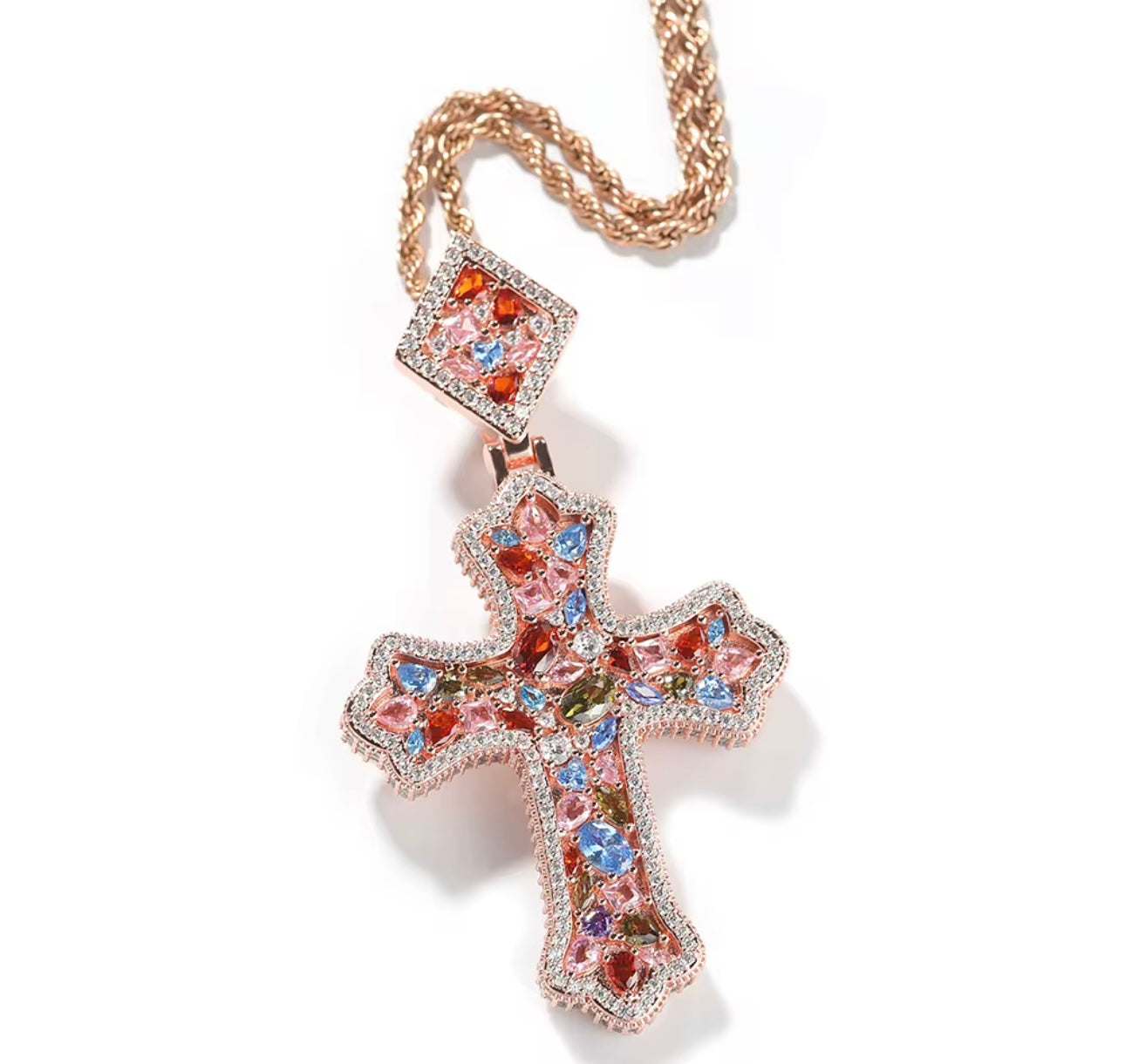 CROSS PATONCE- 8.1 cm Patonce cross pendant