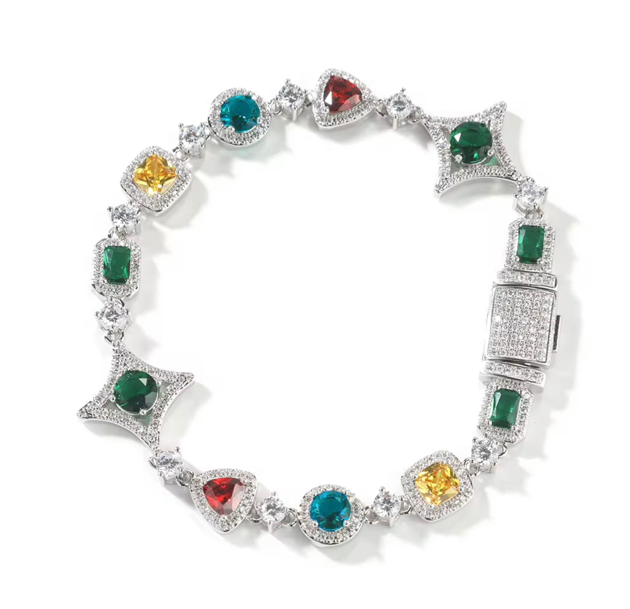 TURQUOISE BRACELET- 9.5 mm Mixed stone bracelet
