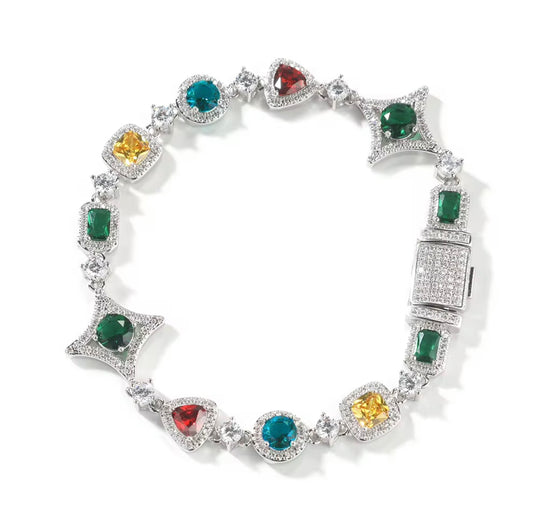 TURQUOISE BRACELET- 9.5 mm Mixed stone bracelet