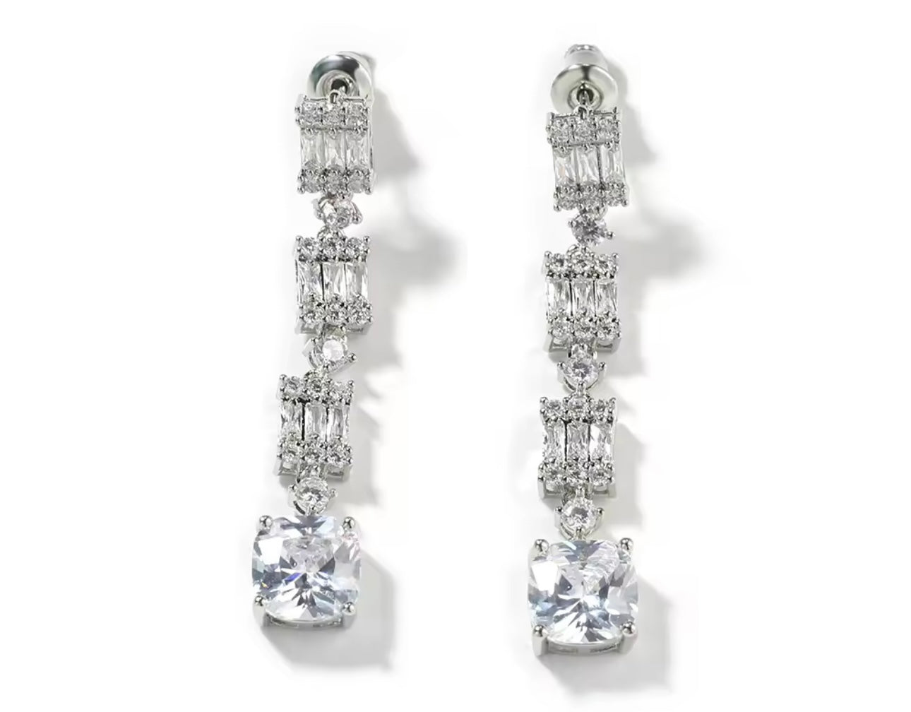 LEMON - Vintage Inspired square drop Gemstone necklace