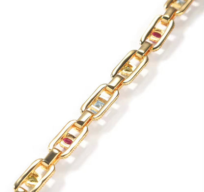 FIRE & ICE BRACELET- 11 mm Icy Gemstone bracelet