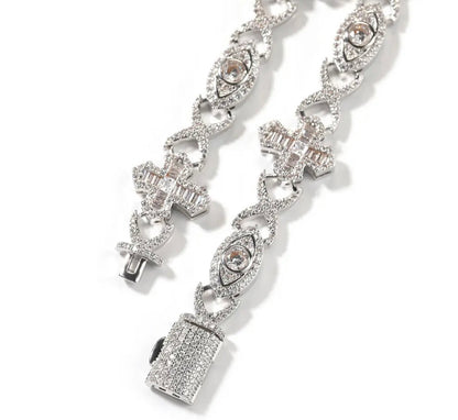 CROSS EYE BRACELET- 14 mm infinity cross eye bracelet