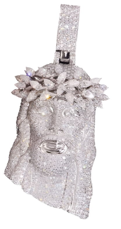 MOIS ZEUS - Icy Moissanite Jesus Pendant