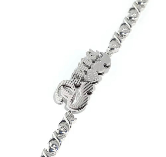 XOXO BRACELET/ ANKLET- 8 mm XOXO nameplate bracelet/ anklet