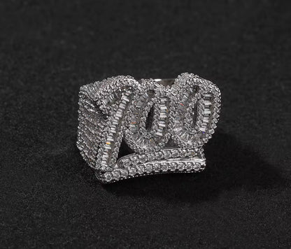 HUNNED- 21 mm Baguette “100” Ring