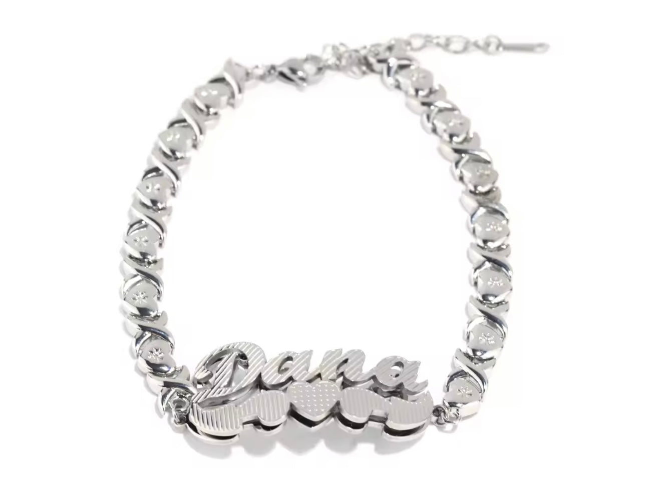 XOXO BRACELET/ ANKLET- 8 mm XOXO nameplate bracelet/ anklet