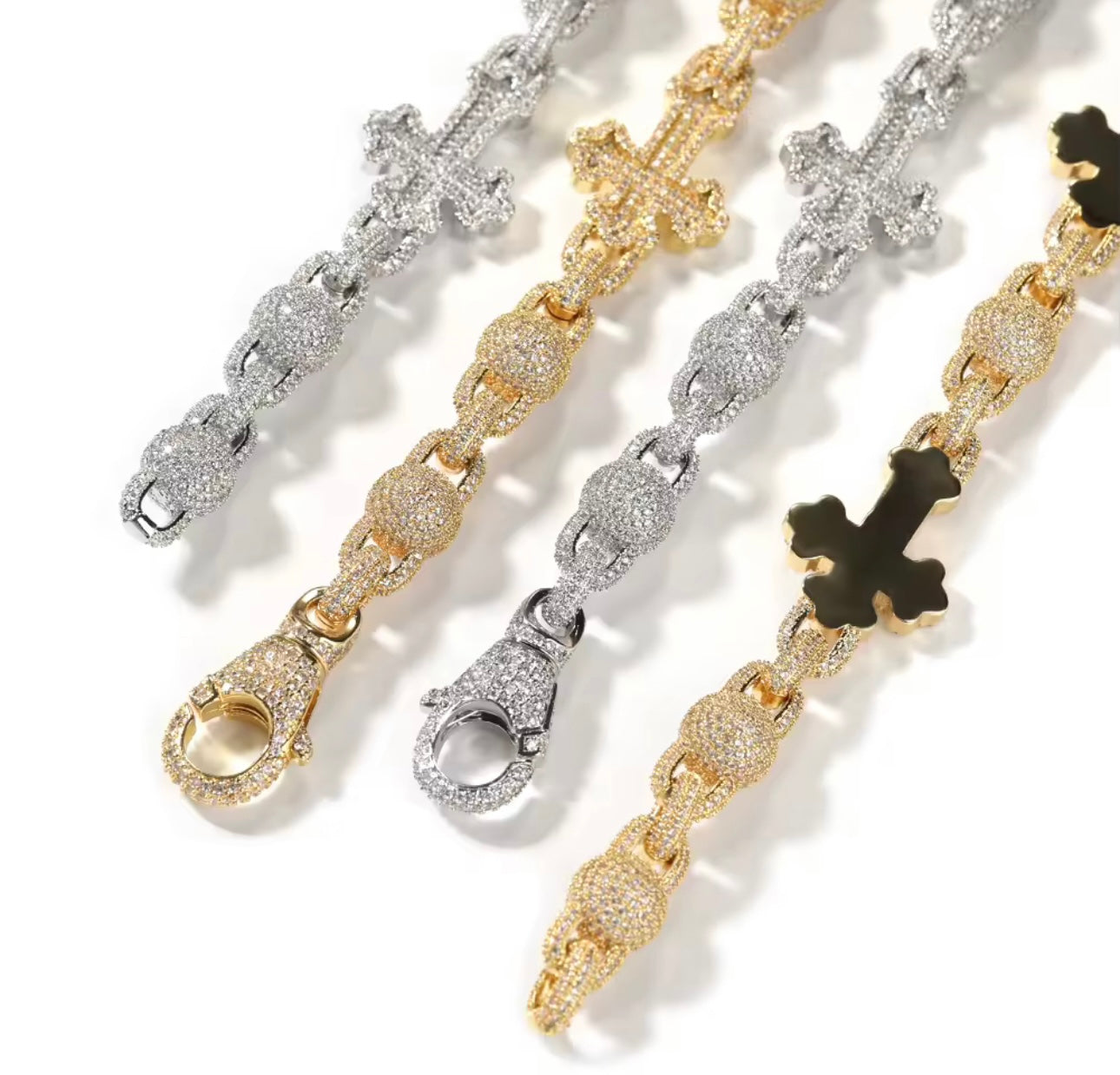 CROSS BALLPOINT - 19 mm ball-beaded cross chain