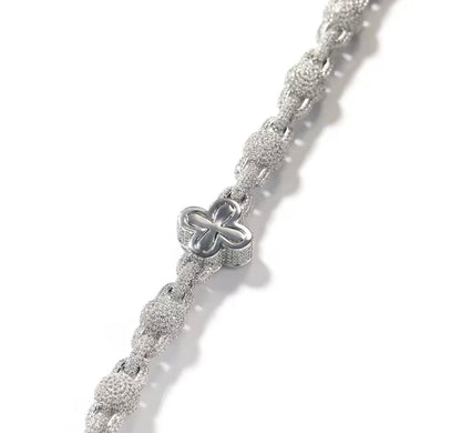 CLOVER -18 mm Four leaf clover ball-beaded chain