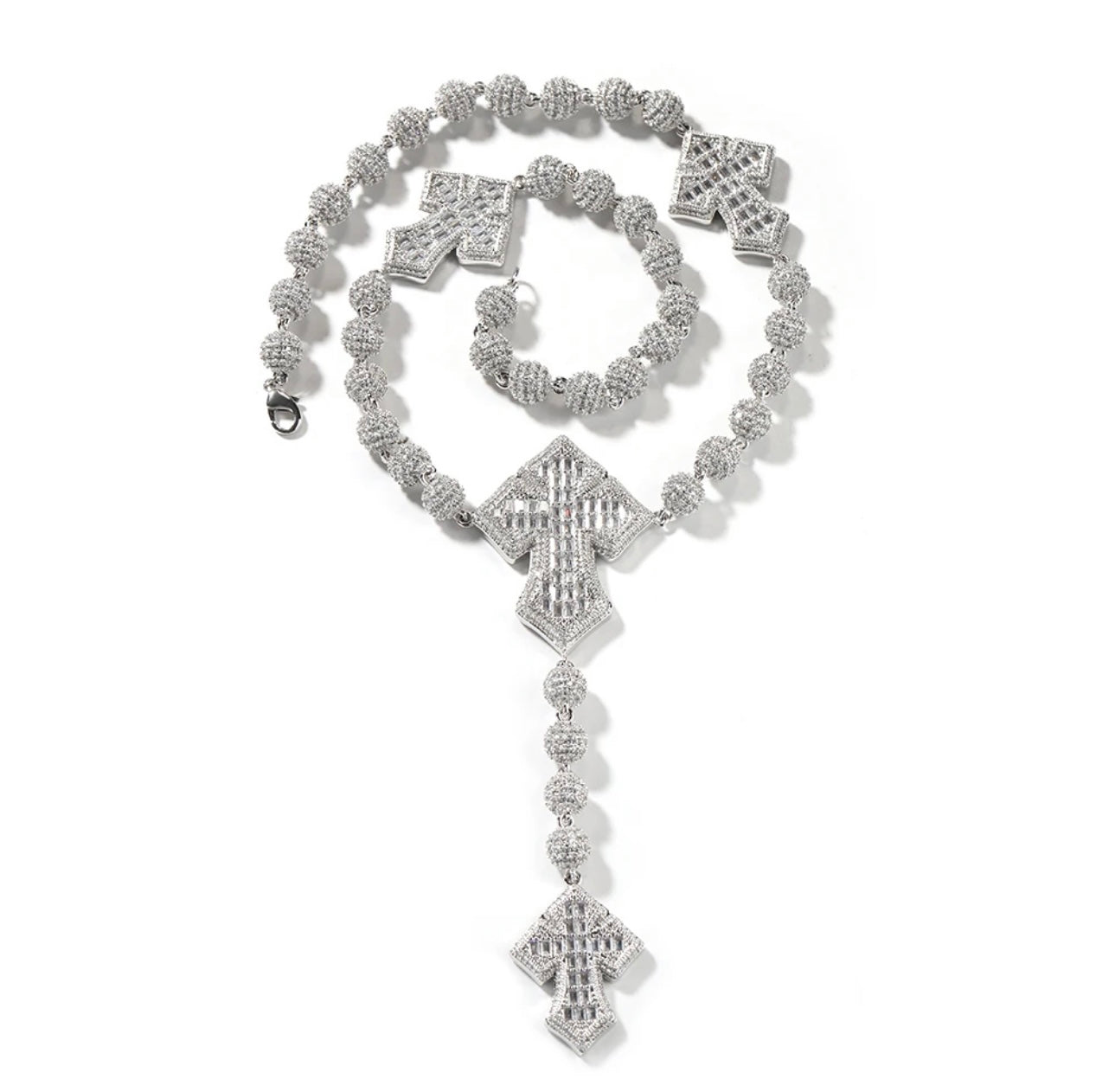 BALL DROP- 9 mm Ball beaded cross chain