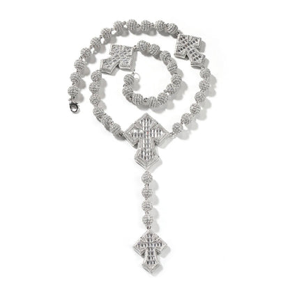 BALL DROP- 9 mm Ball beaded cross chain