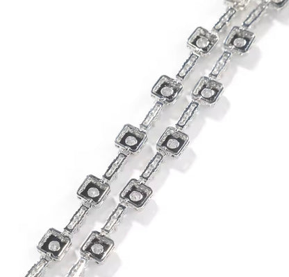 LEMON - Vintage Inspired square drop Gemstone necklace