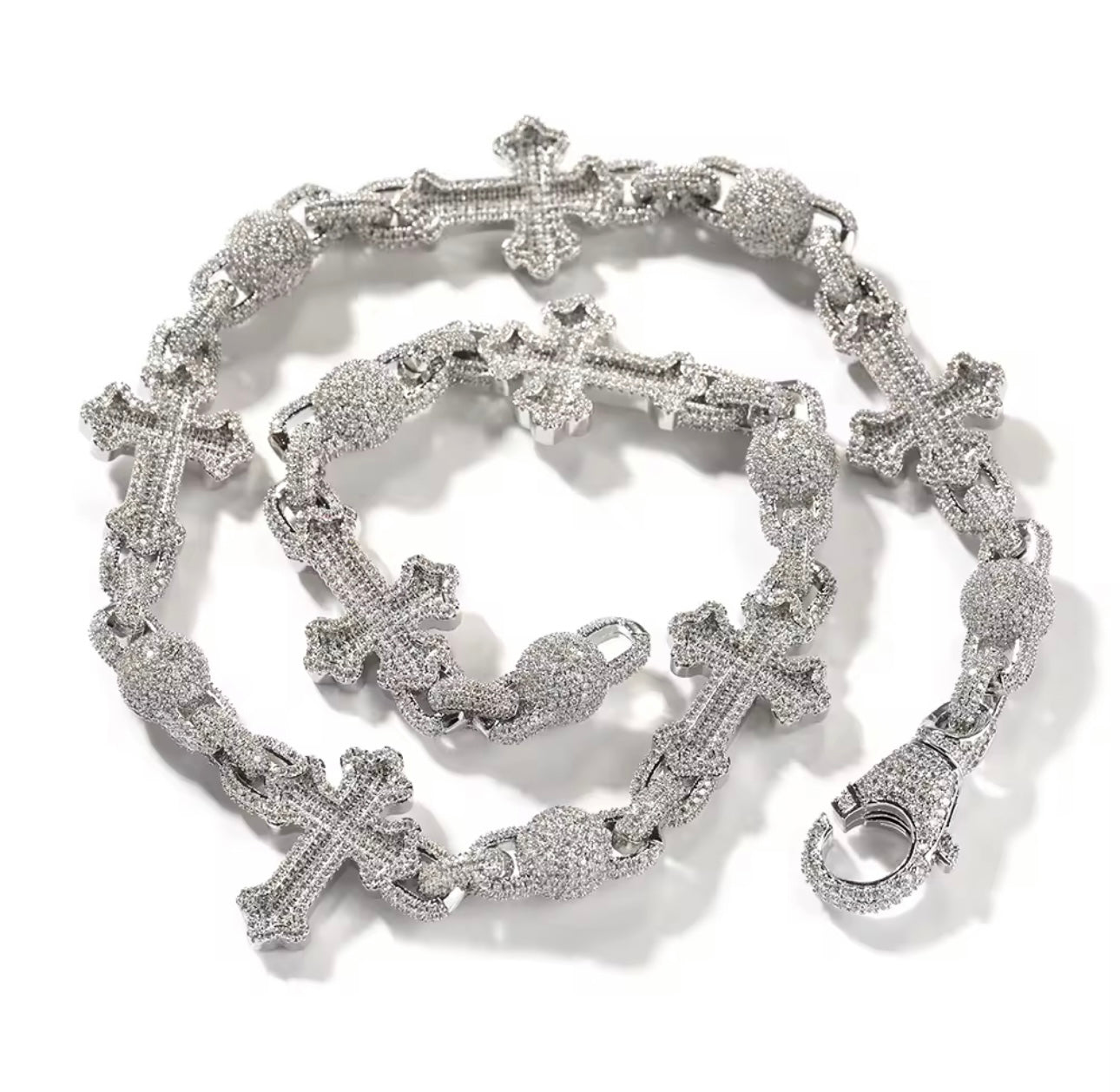 CROSS BALLPOINT - 19 mm ball-beaded cross chain