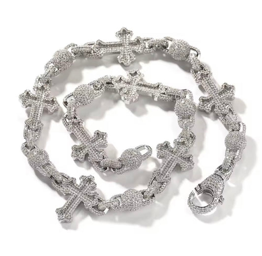 CROSS BALLPOINT - 19 mm ball-beaded cross chain