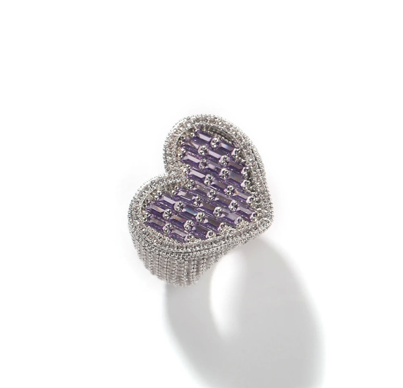 FAT MA 2.0- 25.4 mm colored heart statement ring