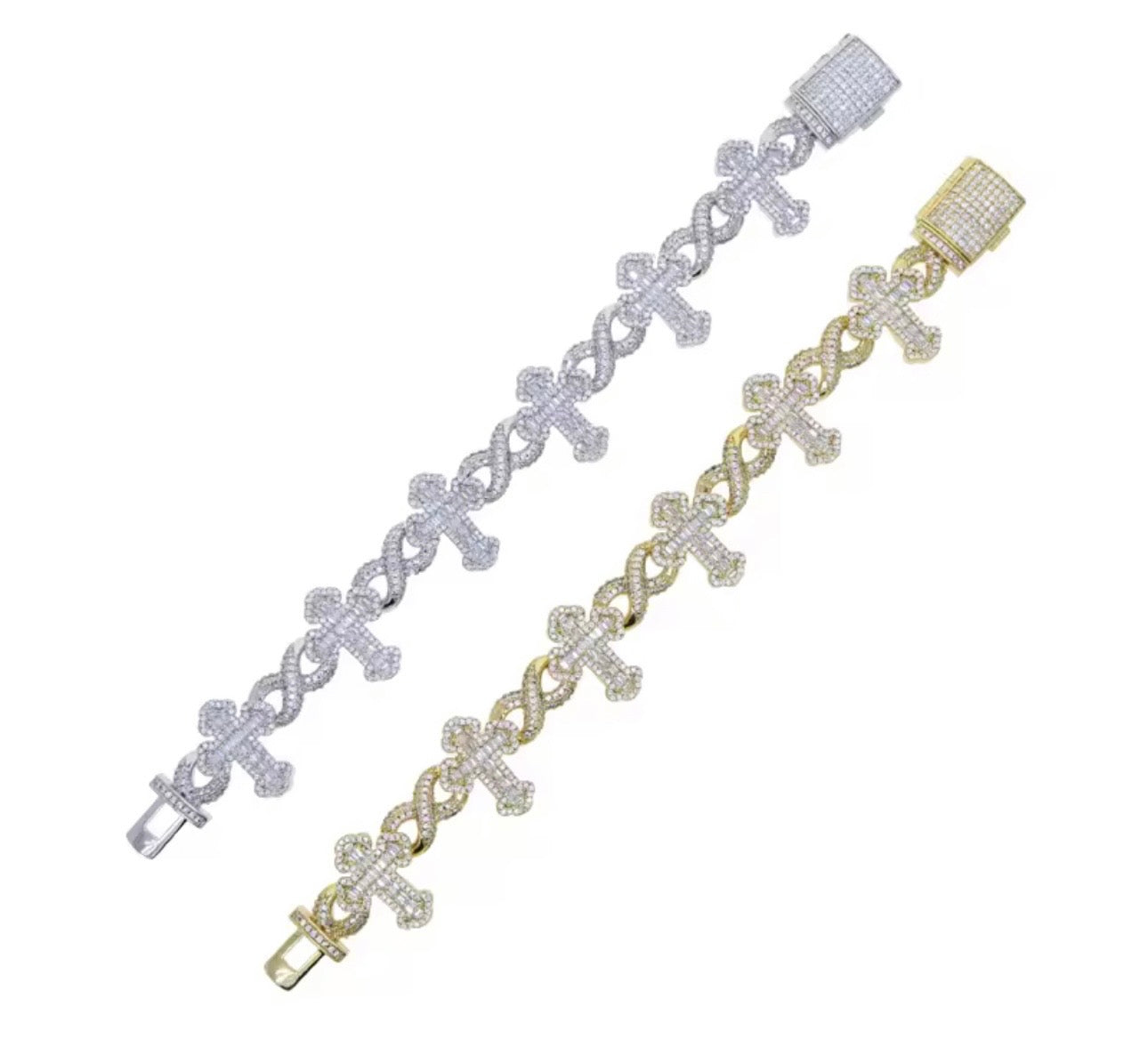 FOREVER CROSS BRACELET-Infinity link cross bracelet