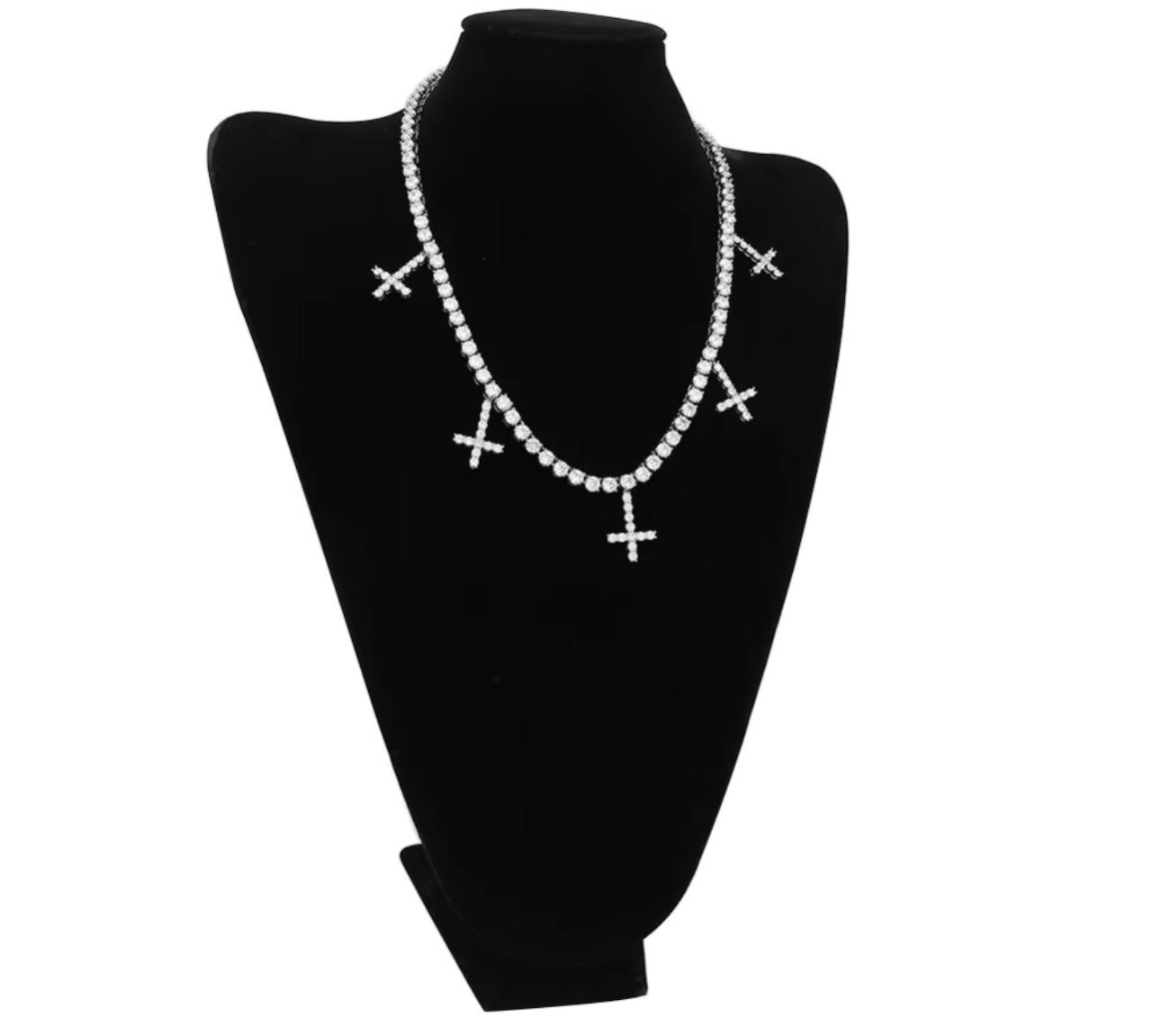 CROSS NECK CANDY- Unisex cross tennis chain