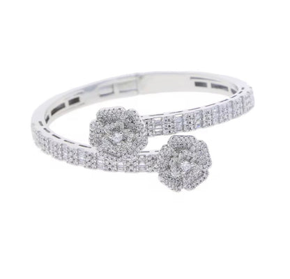 ROSE ETOILE- 1.5 cm Double rose bangle